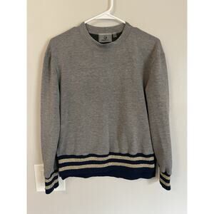 Foray Golf Women's Crewneck Sweatshirt Gray Navy Gold Sz S Preppy Performance